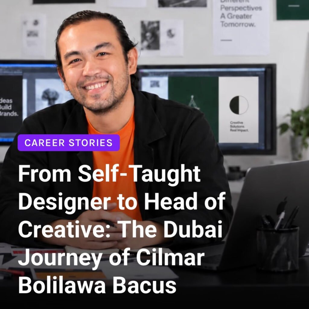 Cilmar Bacus featured in Featured Across as a Filipino graphic designer and Head of Creative in Dubai